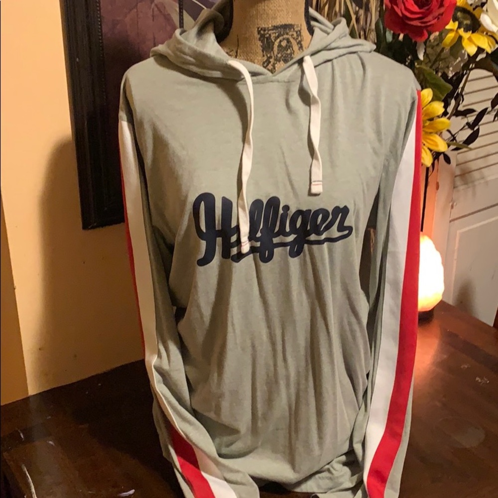 Authentic Tommy Hilfiger hooded long sleeved tee